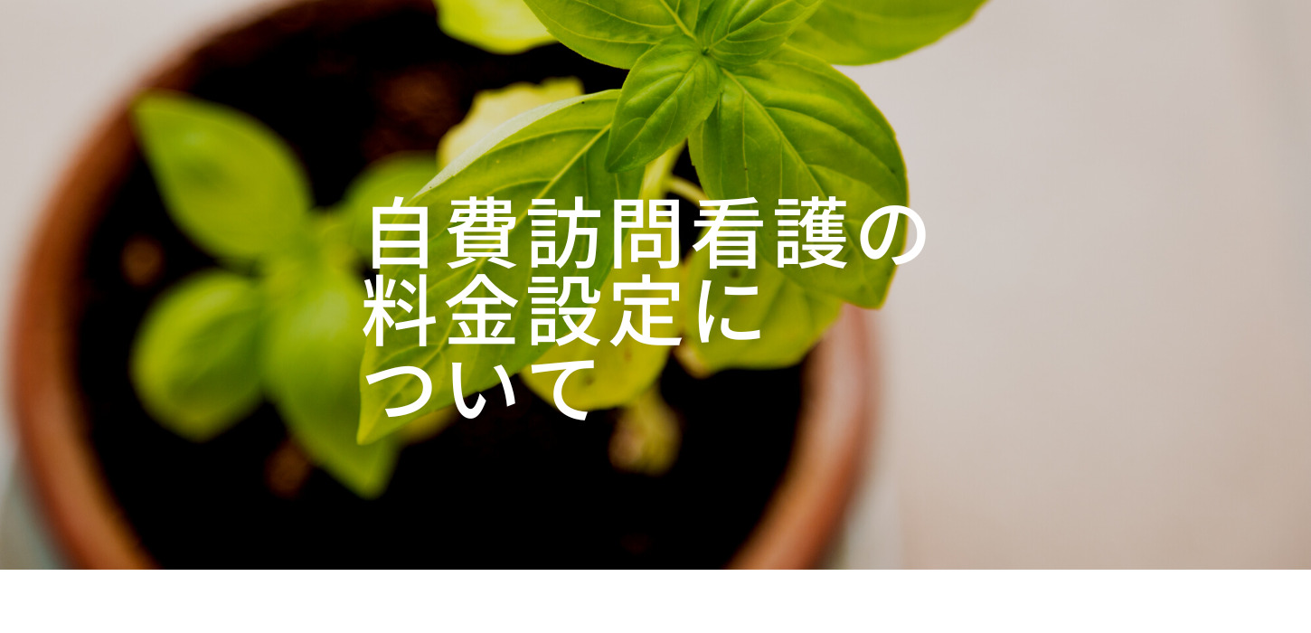 自費訪問看護の料金設定について