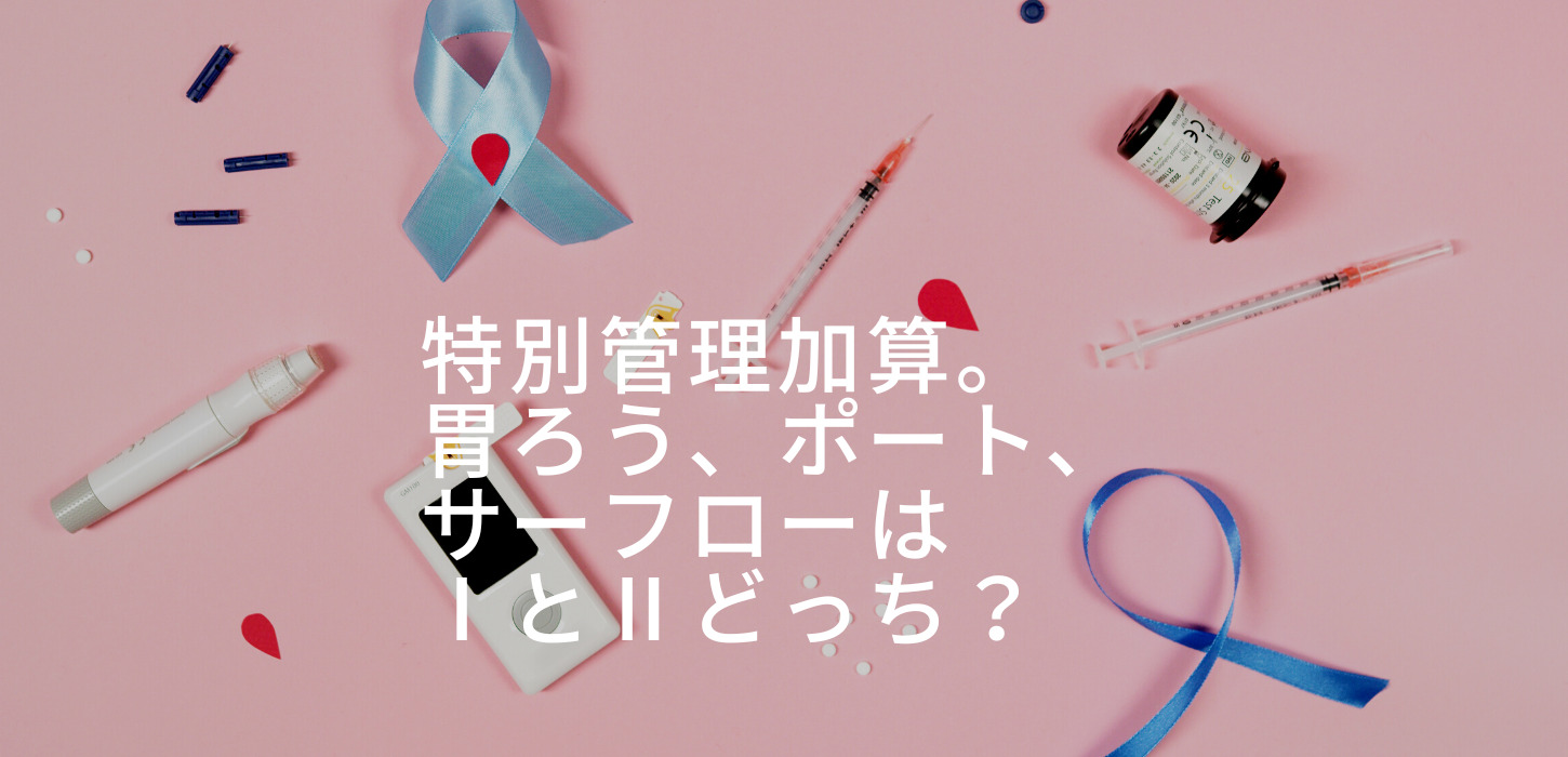 特別管理加算。胃ろう、サーフロー、ポートはⅠとⅡどっち？